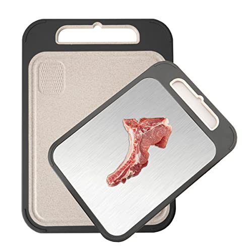 1 Piece Double-Sided Stainless Steel Cutting Board