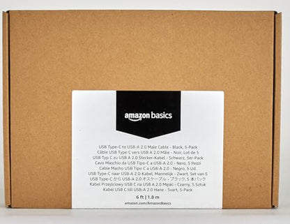 5-Pack USB-C to USB-A Charger Cable