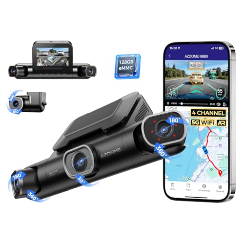 2K 4-Channel 360° WiFi Dash Cam System