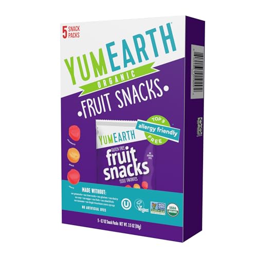5 Pack YumEarth Organic Fruit Snacks Vegan Gluten Free