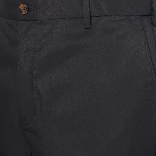 Amazon Essentials Men's Classic-Fit Expandable-Waist Flat-Front Dress Pant, Black, 31W x 29L
