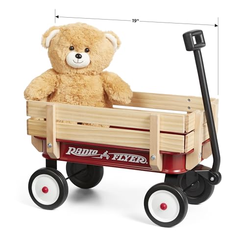 Radio Flyer Kids Toy Wagon with Teddy Bear