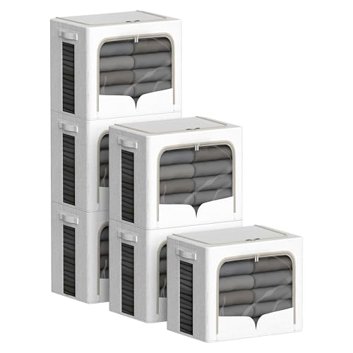 2 Pack Foldable Storage Bins with Clear Window