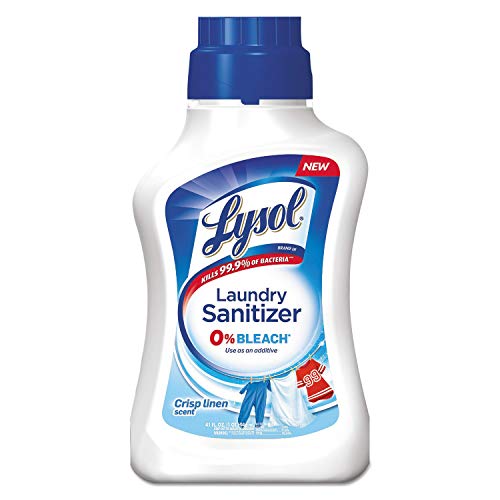 Lysol Laundry Sanitizer Additive, Sanitizing Liquid for Clothes and Linens, Eliminates Odor Causing Bacteria, Crisp Linen, 41oz
