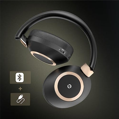 Active Noise Cancelling Headphones, 100H Playtime Headphones Wireless Bluetooth, Bluetooth Headphones with Microphone, Over Ear Wireless Headphones with Deep Bass,Fast Charging for Travel,Office,Home