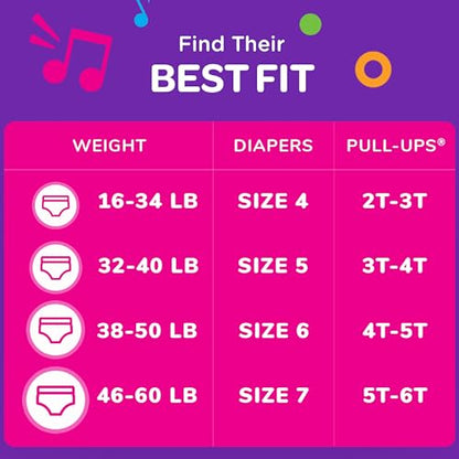 Pull-Ups Girls' Training Pants, Size 5T-6T, 60 Count
