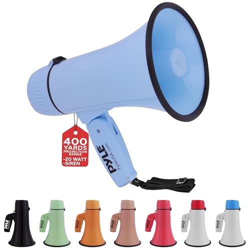Pyle 20W Megaphone Bullhorn with Siren and Record