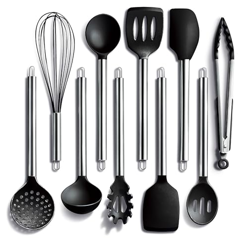 10 Piece Silicone Kitchen Cooking Utensil Set