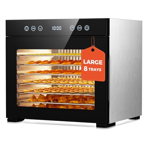 8-Tray Stainless Steel Food Dehydrator Machine 650W