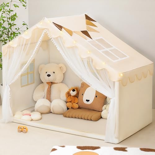 Kids Indoor Play Tent with Star Lights, Playhouse