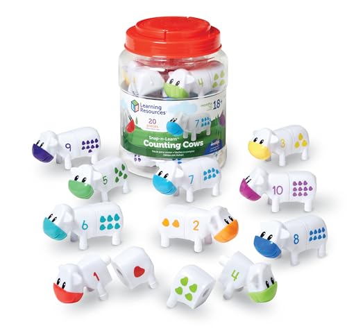 20 Piece Learning Resources Snap-n-Learn Counting Cows Set