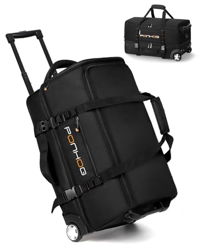 21-Inch Rolling Water-Resistant Duffle Bag with Wheels