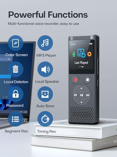 Fillman 64GB Voice Activated Recorder with Playback