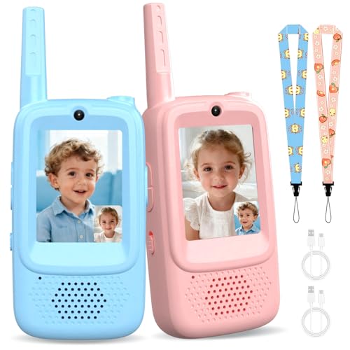 2 Pack Rechargeable Kids Video Walkie Talkies