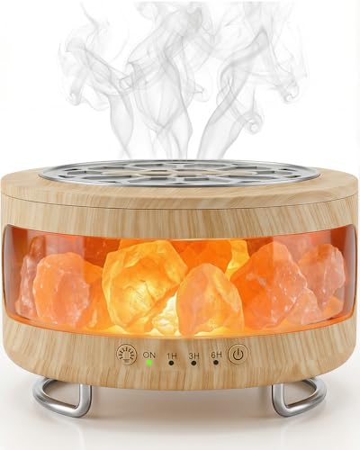 350ml Ultrasonic Essential Oil Diffuser Himalayan Salt Lamp