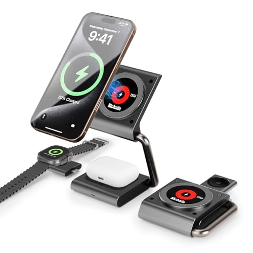 Foldable 3-in-1 Charging Station for iPhone, Watch, AirPods
