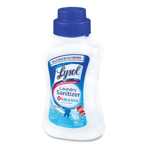 Lysol Laundry Sanitizer Additive, Sanitizing Liquid for Clothes and Linens, Eliminates Odor Causing Bacteria, Crisp Linen, 41oz