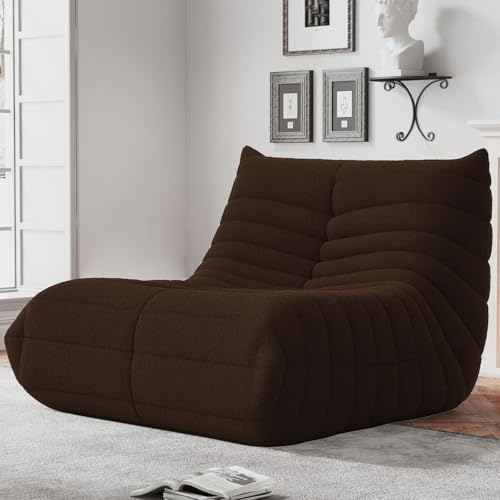 Memory Foam Bean Bag Chair with Teddy Fabric