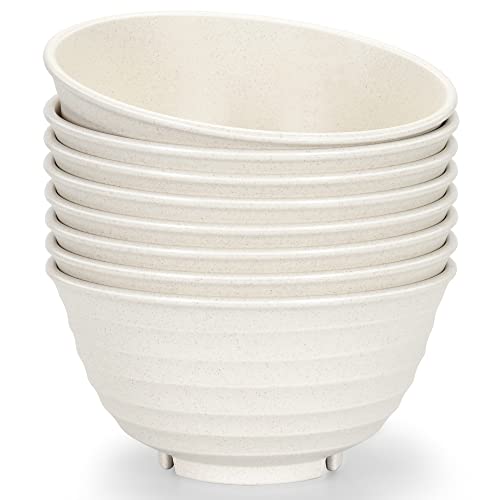 8 Pack 60 Oz Large Plastic Salad Soup Bowls