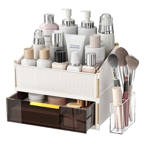 Acrylic Modular Makeup Organizer Storage Box with Drawer