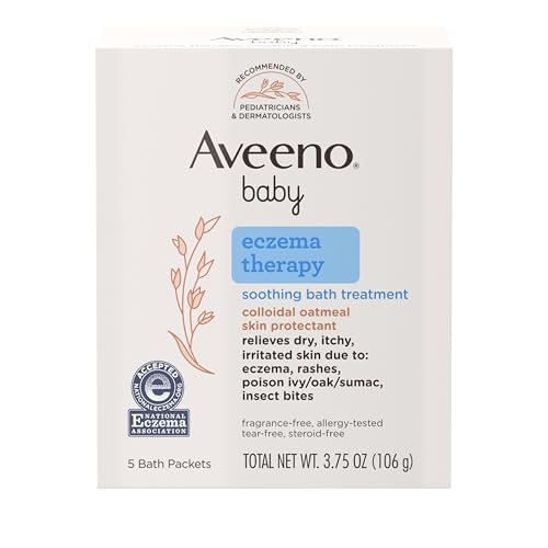 5 Count Aveeno Baby Eczema Therapy Bath Treatment