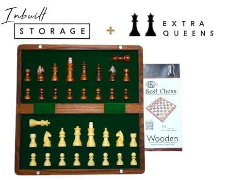 Handcrafted Rosewood Chess Set with Magnetic Pieces