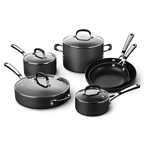 10 Piece Calphalon Nonstick Cookware Set with Lids