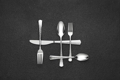 Oneida Etta Piece Everyday Flatware Set, 20 Count, Metallic