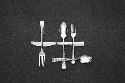 Oneida Etta Piece Everyday Flatware Set, 20 Count, Metallic