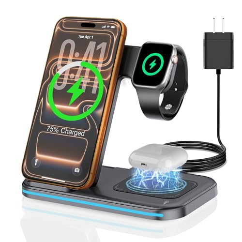 3-in-1 Wireless Charging Station for Apple Devices