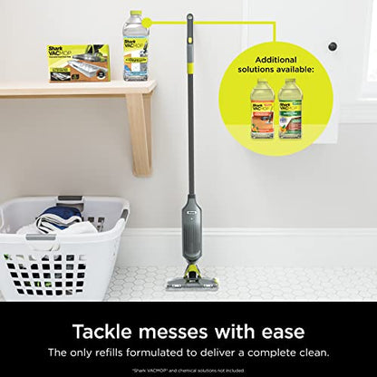 Shark VACMOP Pro Cordless Hard Floor Vacuum Mop with On-Demand Spray and Headlights, includes 4 Disposable VACMOP Pads and a 12oz VACMOP solution, Charcoal Gray, VM252