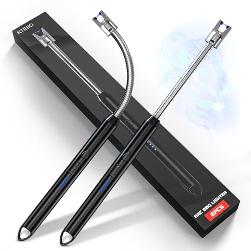 2 Pack Rechargeable Plasma Arc Electric Lighters USB