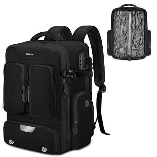 Vacuum Compression Travel Backpack with Rain Cover, Expandable