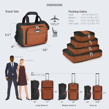Travel Select Expandable 8-Piece Luggage Set, Gray