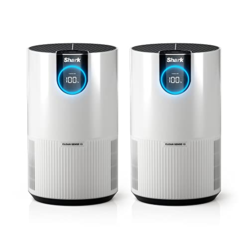 2 Pack Shark HEPA Air Purifiers for Pets, Allergies