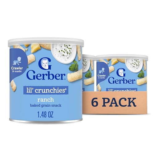 6 Pack Gerber Lil Crunchies Ranch Baby Snacks
