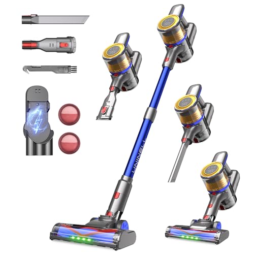 Cordless 450W Stick Vacuum Cleaner with Detachable Battery