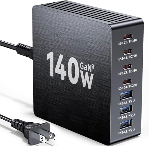 140W GaN USB C Multi-Device Charging Station