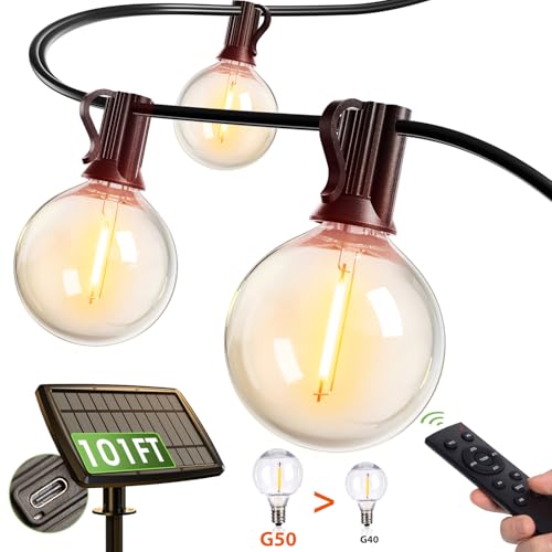 100FT Solar Powered Outdoor String Lights