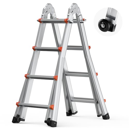 13 FT Telescoping Aluminum Multi-Position Ladder