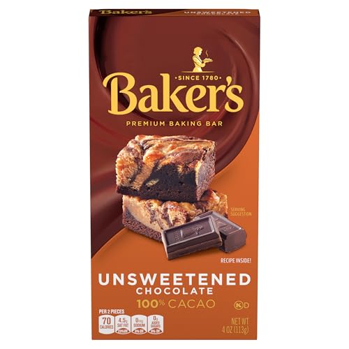 Baker's 4 oz Unsweetened 100% Cacao Baking Bar