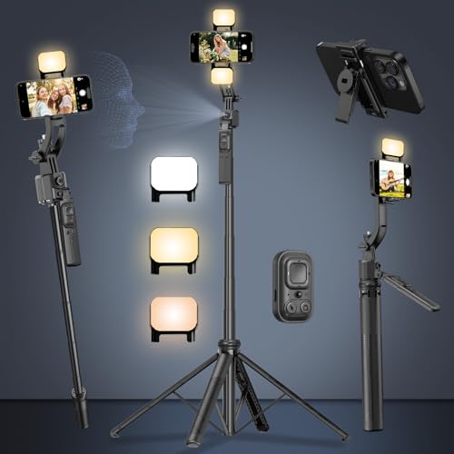 Auto Face Tracking 63-Inch Selfie Stick Tripod