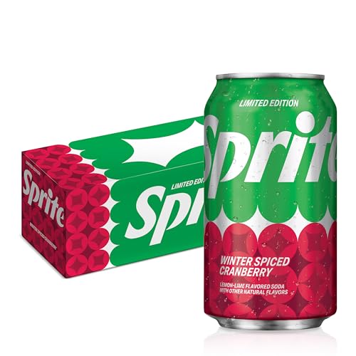 12 Pack Sprite Winter Spiced Cranberry Soda, 12 fl oz