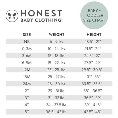 HonestBaby 2-Piece Pajamas Sleepwear PJs 100% Organic Cotton for Infant Baby and Toddler Boy, Unisex, Jumbo Stripe Natural, 18 Months