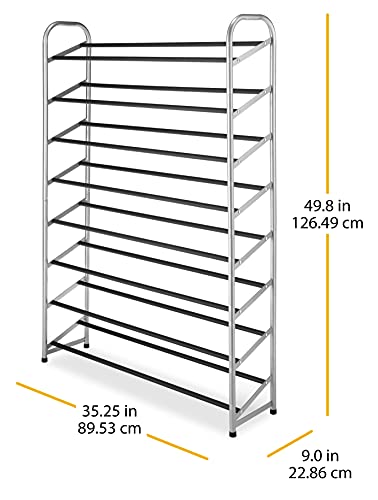 Whitmor 8 Tier Shoe Tower - 40 Pair - With Non-Slip Racks