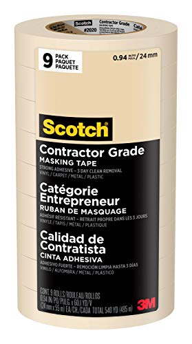 9 Pack Scotch Contractor Grade Masking Tape Rolls