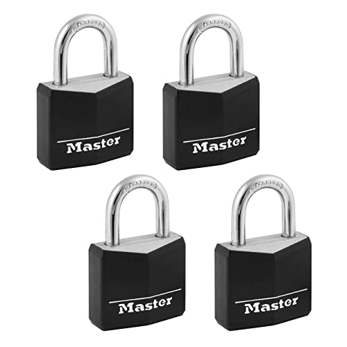 4 Pack Master Lock Outdoor Keyed Padlocks Weather Resistant