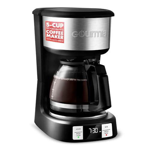 Gourmia 5-Cup Programmable Drip Coffee Maker Timer