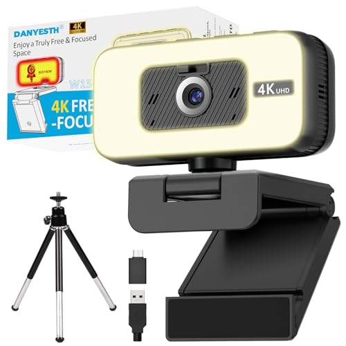 4K Autofocus Streaming Webcam with Microphone and Cover