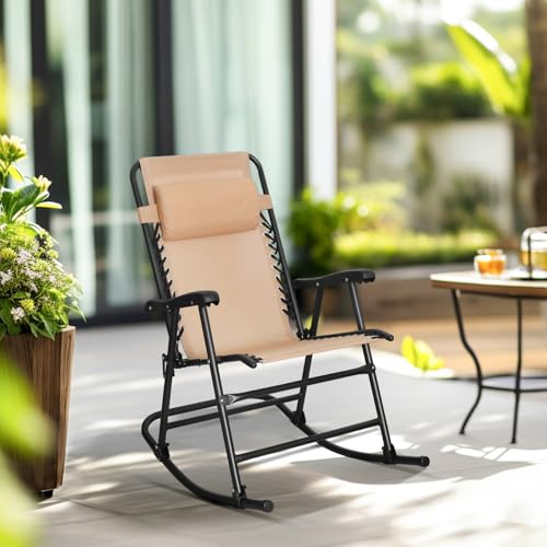 Folding Reclining Lounge Rocking Chair by Amazon Basics